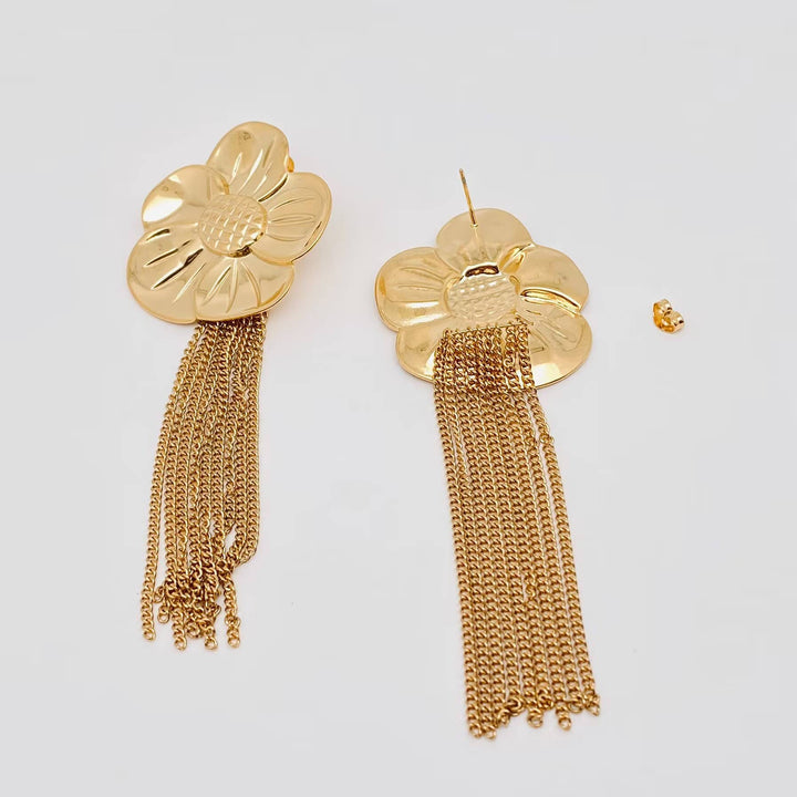 Jewelry18K Flower Drape Earrings