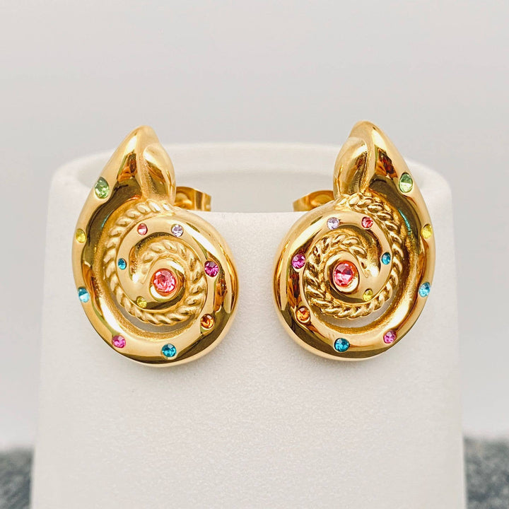 Jewelry18K Swirl Conch Earrings