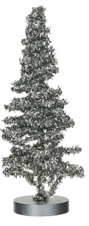 Tinsel Trees w/ Glitter Single