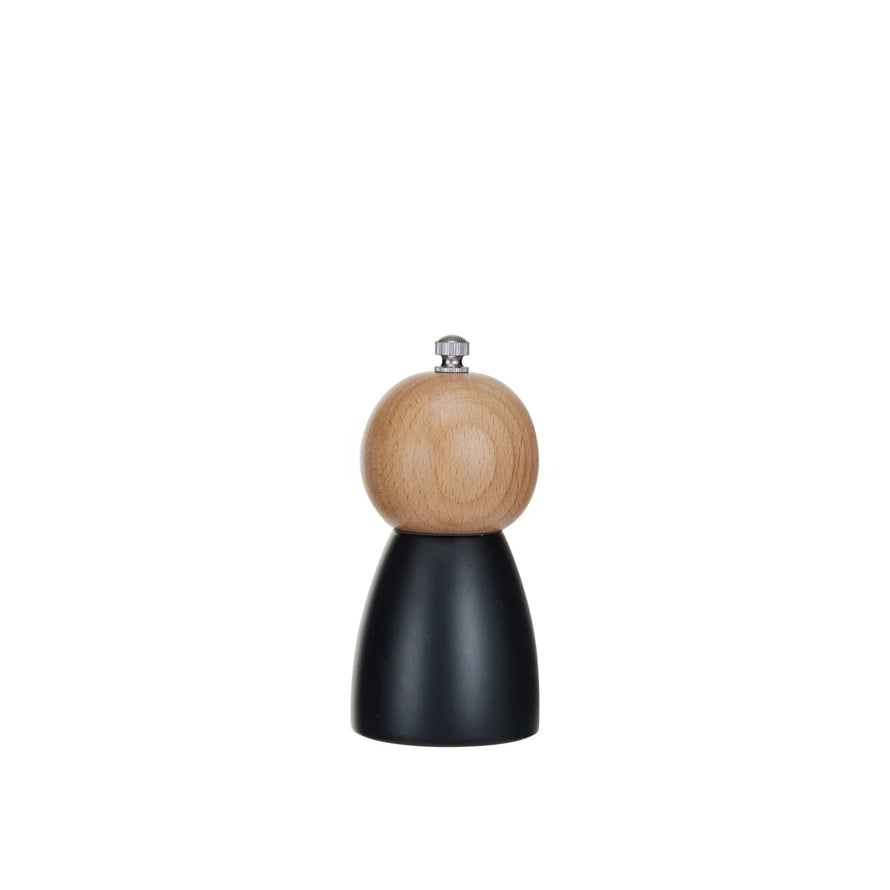 Two-Tone Rubberwood Salt/Pepper Mill Small