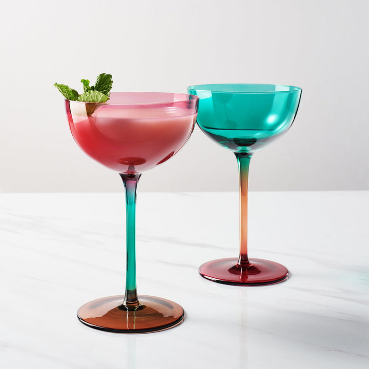 DrinkwareArtisanal Colored Coupe Cocktail Glass