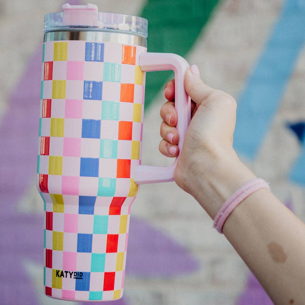 Checkered 40oz Tumbler