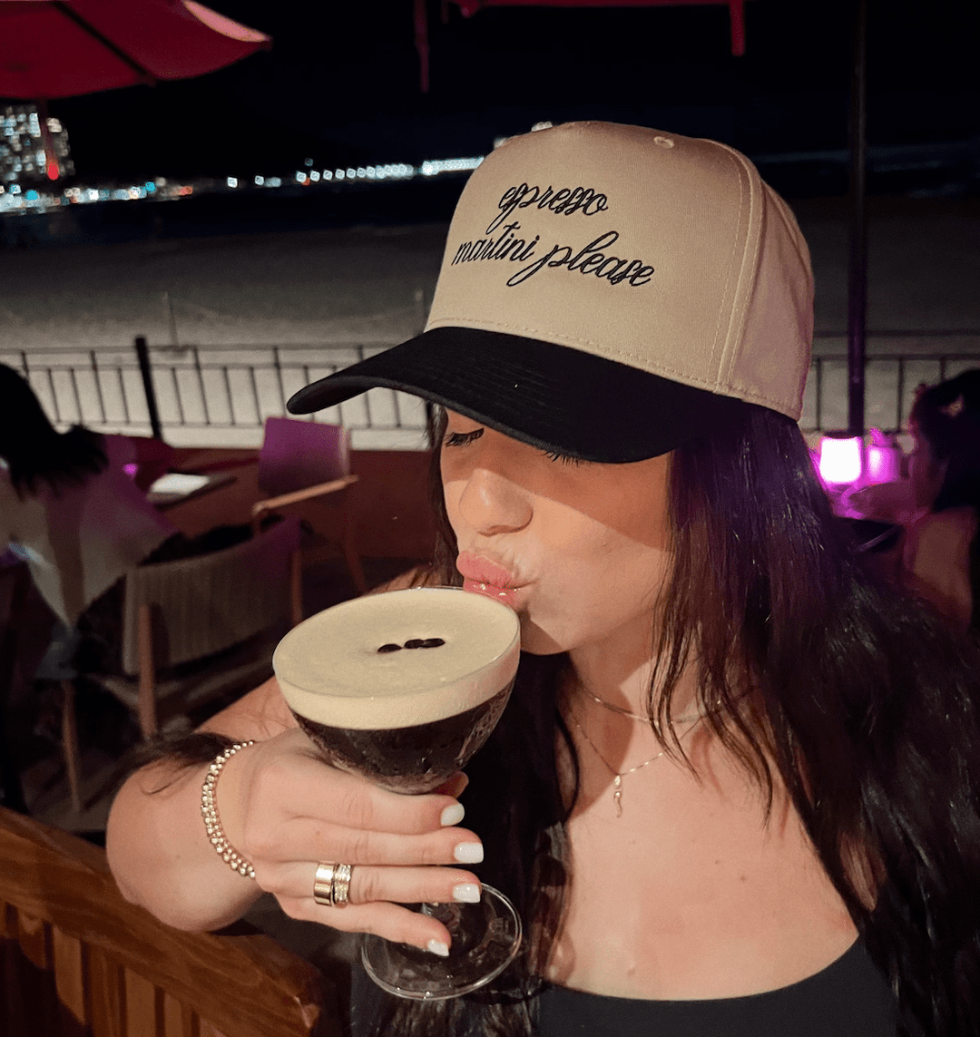 HatEspresso Martini Please Embroidered Trucker Hat