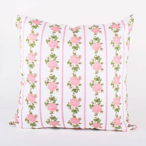 Pink Rose Vine 20x20 Pillow Cover