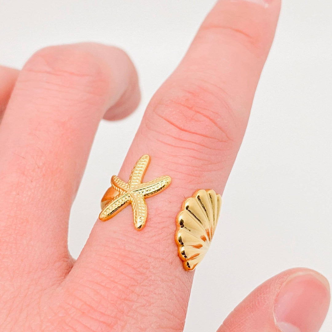 RingStarfish & Shell Ring