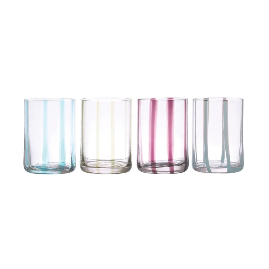 DrinkwareStriped Drinking Glass