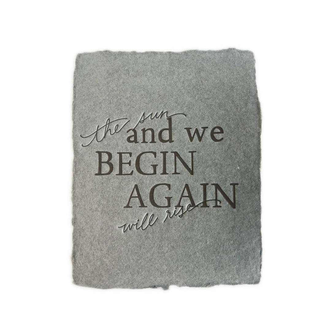 CardAnd We Begin Again Card