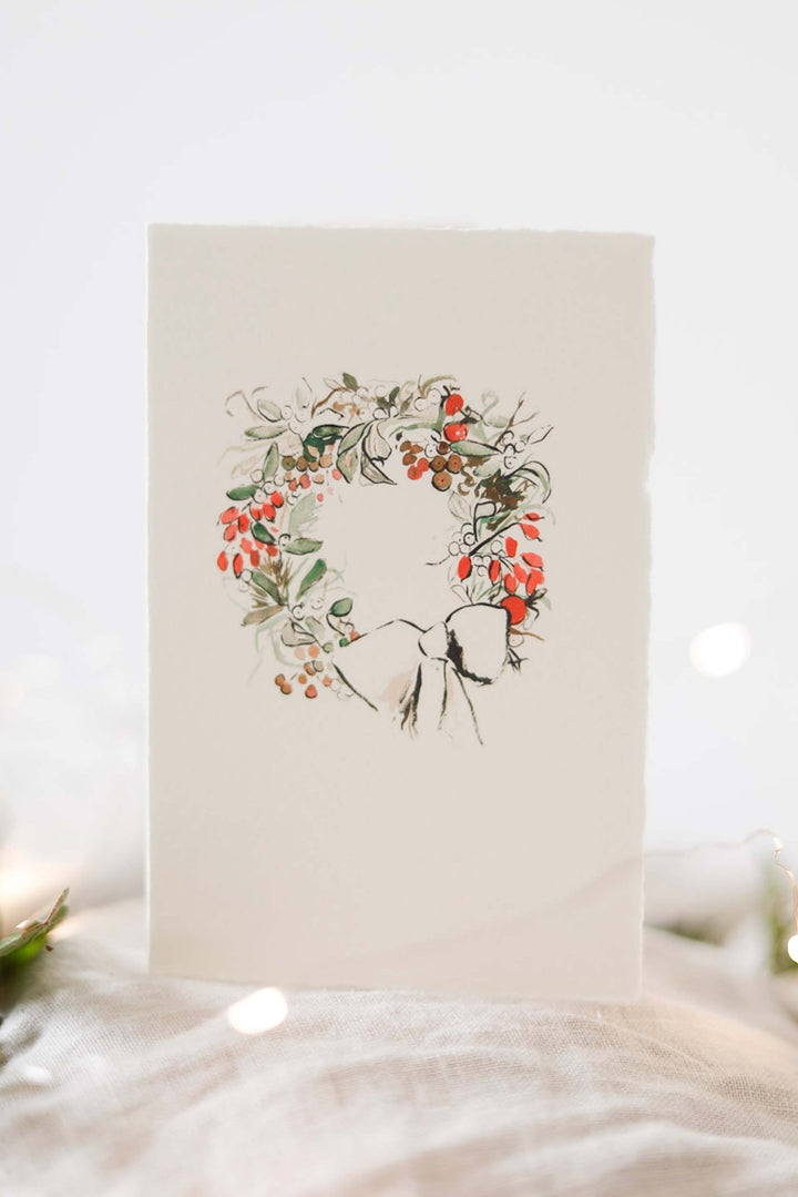 CardsBerry Wreath Christmas Card