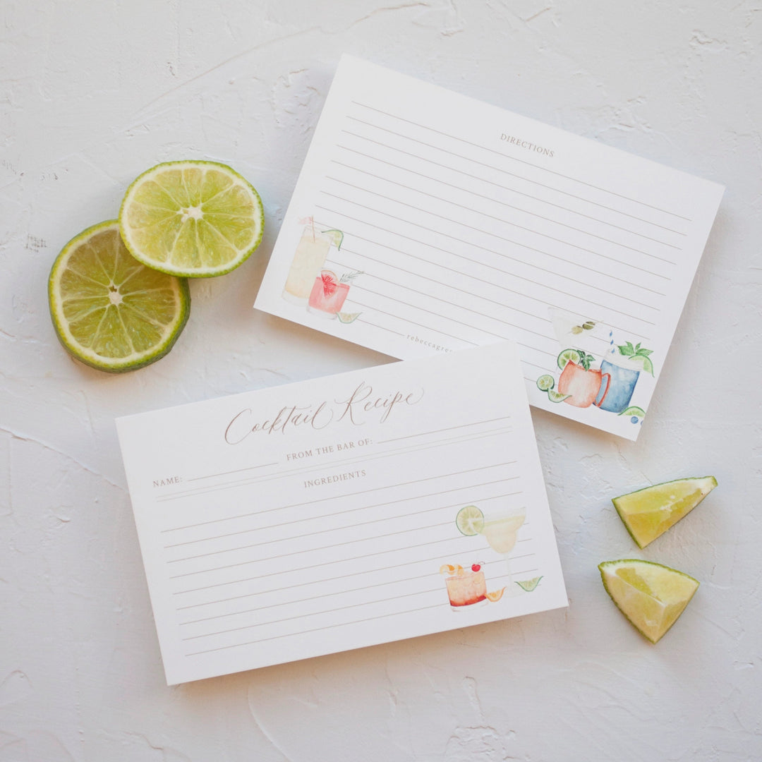 Recipe CardsCocktail Recipe Cards