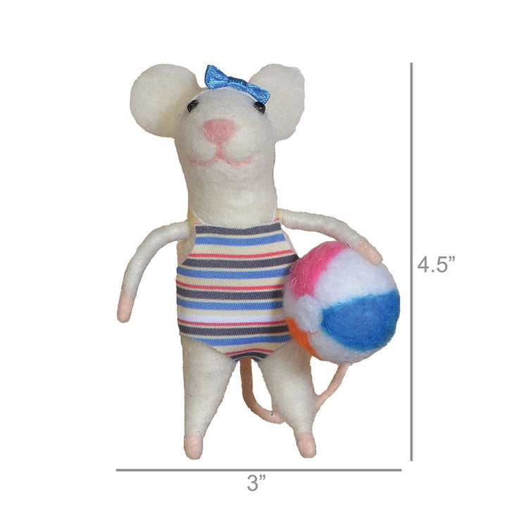 Christmas OrnamentFelt Swimmer Gal Mouse Ornament