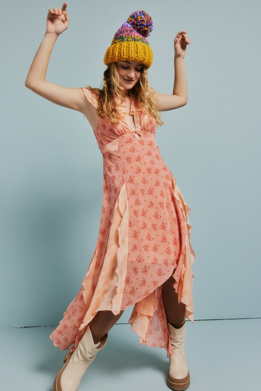 Free People Maxi DressJOAQUIN DRESS / PEACH COMBO