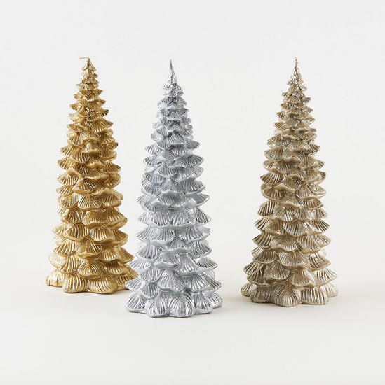 Christmas Candle HolderMetallic Tree Candle