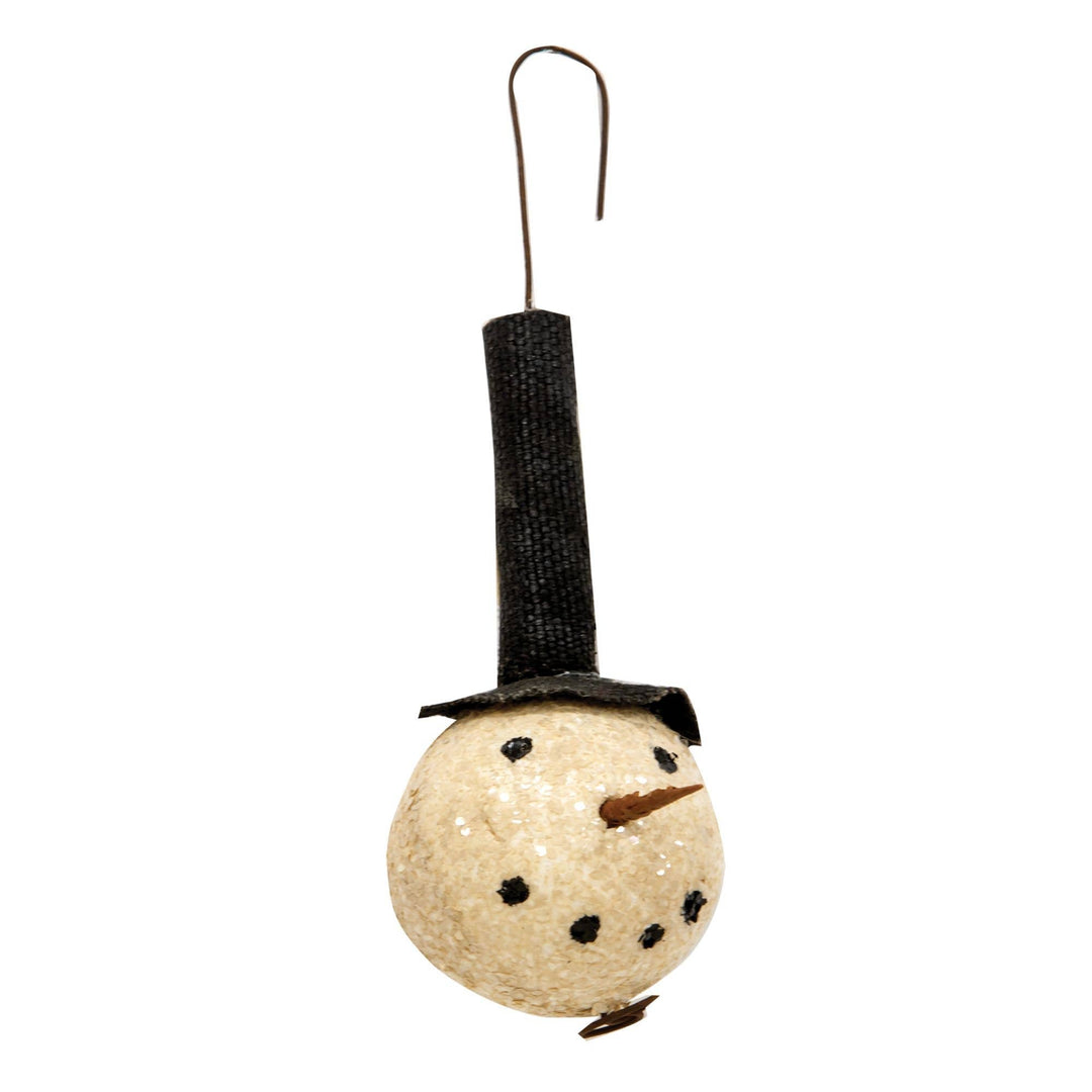 Christmas OrnamentPrimitive Top Hat Snowman Head Ornament