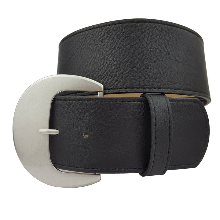 BeltTan Wide Width Moon Shape Buckle