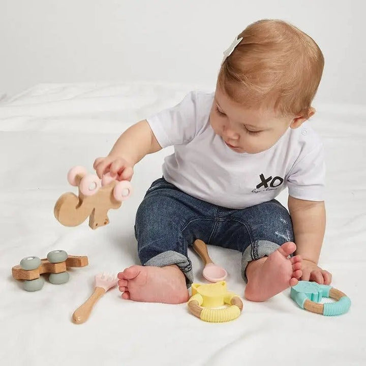 Kids ToysWood + Silicone Baby Toy